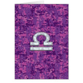 Libra Zodiac Symbol on Fuchsia Digital Camo (Voorkant)