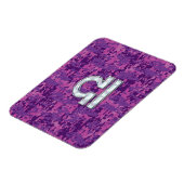Libra Zodiac Symbol on Fuchsia Digital Camo Magneet (Linkerzijde)