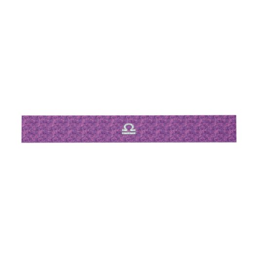 Libra Zodiac Symbol on Fuchsia Digital Camo Uitnodigingen Wikkel (Vlak)