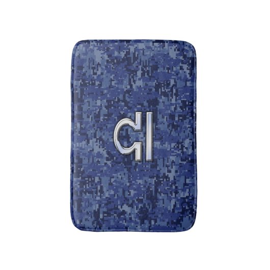 Libra Zodiac Symbol op Blue Digital Camo Badmat (Voorkant Verticaal)
