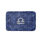 Libra Zodiac Symbol op Blue Digital Camo Badmat (Voorkant)