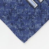 Libra Zodiac Symbol op Blue Digital Camo Fleece Deken (Hoek)