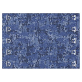 Libra Zodiac Symbol op Blue Digital Camo Tafelkleed (Voorkant (Horizontaal))
