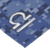 Libra Zodiac Symbol op Blue Digital Camo Tafelkleed (Gekanteld)