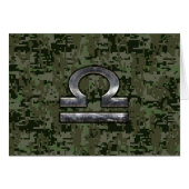 Libra Zodiac Symbol op Green Digital Camouflage (Voorkant Horizontaal)