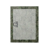 Libra Zodiac Symbol op Green Digital Camouflage Notitieblok (Linkerzijde)
