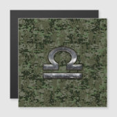 Libra Zodiac Symbol op olijfgroene digitale camo (Voorkant / Achterkant)