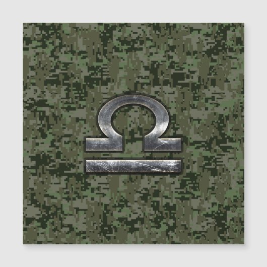 Libra Zodiac Symbol op olijfgroene digitale camo (Voorkant)