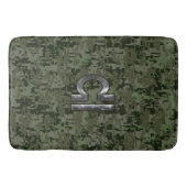 Libra Zodiac Symbol op olijfgroene digitale camo Badmat (Voorkant)