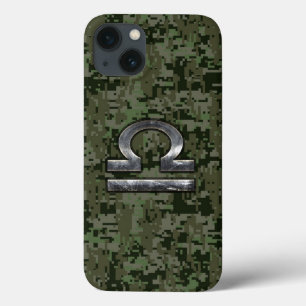 Libra Zodiac Symbol op olijfgroene digitale camo Case-Mate iPhone Case