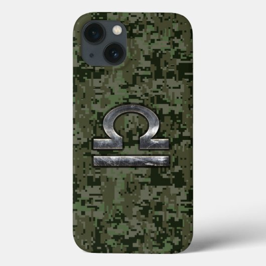 Libra Zodiac Symbol op olijfgroene digitale camo Case-Mate iPhone Case (Achterkant)