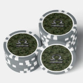 Libra Zodiac Symbol op olijfgroene digitale camo Poker Chips (Opstapeling)