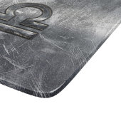 Libra Zodiac Symbol Silver Steel Style Snijplank (Hoek)