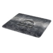 Libra Zodiac Symbol Silver Steel Style Snijplank (Hoek)