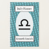 Libra Zodiac Symbol Standard by Kenneth Yoncich Planner (Voorkant)