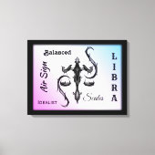 Libra Zodiac Symbol Wrapped Canvas (Voorkant)
