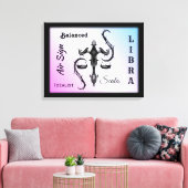 Libra Zodiac Symbol Wrapped Canvas (Insitu (Woonkamer))