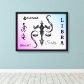 Libra Zodiac Symbol Wrapped Canvas (Insitu (Houten vloer))