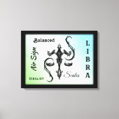 Libra Zodiac Symbol Wrapped Canvas (Voorkant)