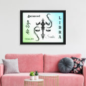 Libra Zodiac Symbol Wrapped Canvas (Insitu (Woonkamer))