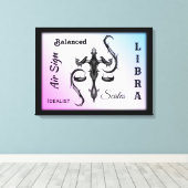 Libra Zodiac Symbol Wrapped Canvas Afdruk (Insitu (Houten vloer))