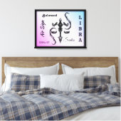 Libra Zodiac Symbol Wrapped Canvas Afdruk (Insitu (Slaapkamer))