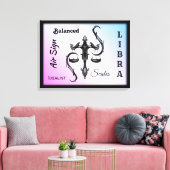 Libra Zodiac Symbol Wrapped Canvas Afdruk (Insitu (Woonkamer))