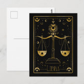 Libra zodiac-symbool briefkaart (Voorkant / Achterkant)