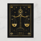Libra zodiac-symbool briefkaart (Voorkant)