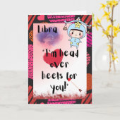 Libra Zodiac Valentijns Kaart op maat (Gele Bloem)