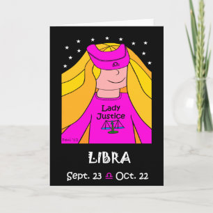 LIBRA - ZODIAC-WENSKAART FEESTDAGEN KAART