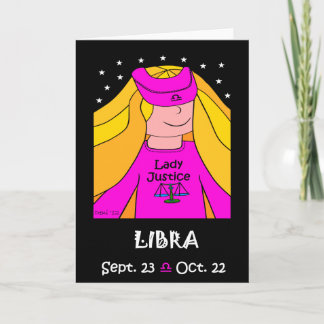 LIBRA - ZODIAC-WENSKAART FEESTDAGEN KAART