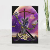 Libra Zodiac Wenskaart Kaart (Voorkant)