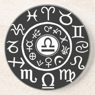 Libra Zodiac Zandsteen Onderzetter
