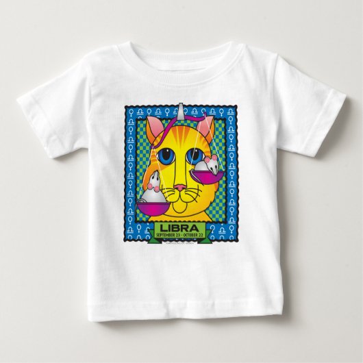 Libra Zodicat Baby T-shirt (Voorkant)