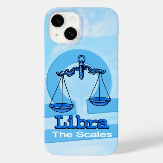 Libraluchtbord zodiale iphoneblauw Case-Mate iPhone case (Achterkant)
