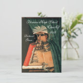 LIBRARIAANSE AFSTUDEREN PARCHMENT WAX SEAL MONOGRA KAART (Staand voorkant)