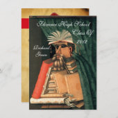 LIBRARIAANSE AFSTUDEREN PARCHMENT WAX SEAL MONOGRA KAART (Voorkant / Achterkant)