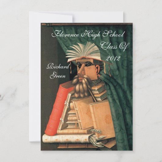 LIBRARIAANSE AFSTUDEREN PARCHMENT WAX SEAL MONOGRA KAART (Voorkant)