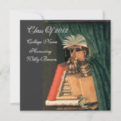 LIBRARIAANSE AFSTUDEREN PARCHMENT WAX SEAL MONOGRA KAART (Voorkant)