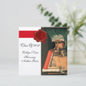 LIBRARIAANSE AFSTUDEREN PARCHMENT WAX SEAL MONOGRA KAART (Staand voorkant)