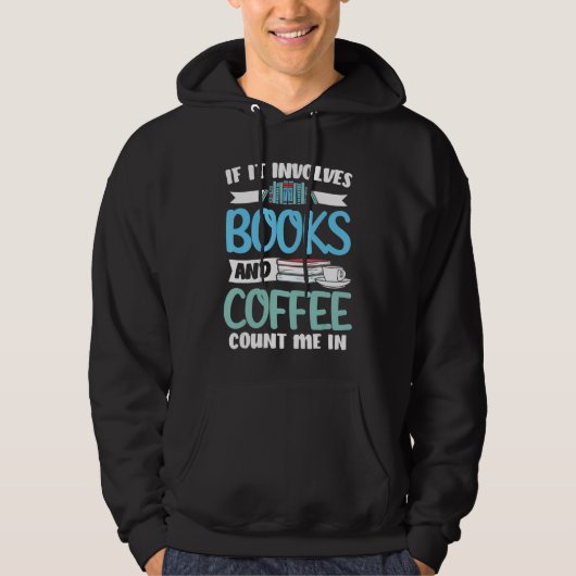 Librarian als het boeken en koffiebibliotheek impl hoodie (Voorkant)