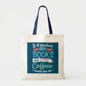 Librarian als het boeken en koffiebibliotheek impl tote bag (Voorkant)