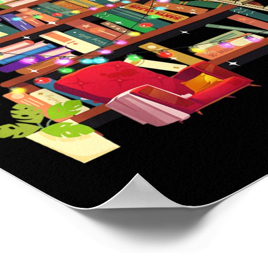 Librarian And Book Lover Christmas Library Tree Li Poster (Hoek)