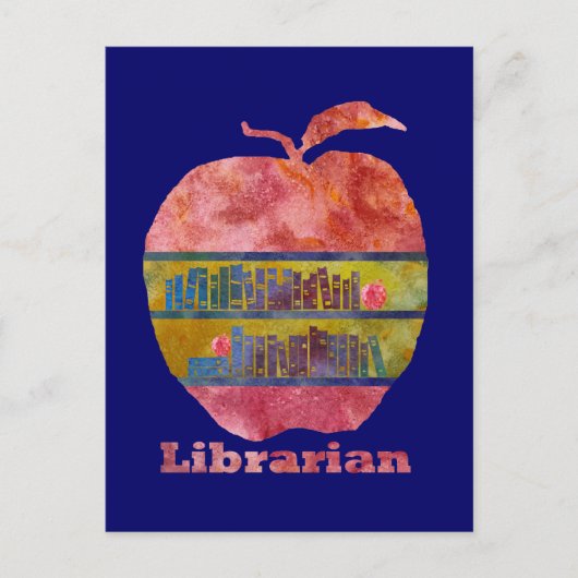 Librarian Apple Briefkaart (Voorkant)