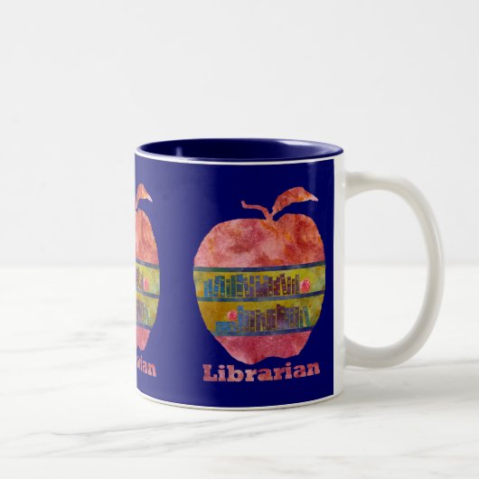 Librarian Apple Tweekleurige Koffiemok (Rechts)