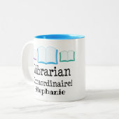 Librarian Apprecialized Tweekleurige Koffiemok (Voorkant links)