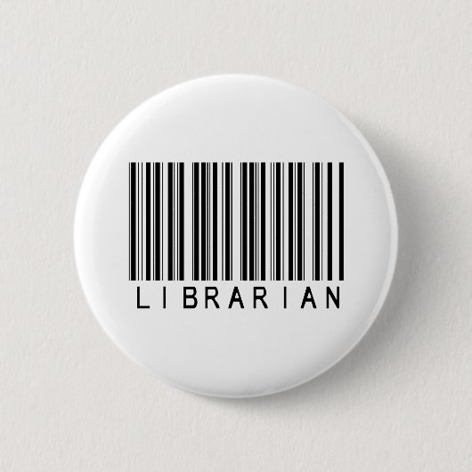 Librarian Bar Code Ronde Button 5,7 Cm (Voorkant)