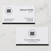 Librarian Black White Changeable Logo Visitekaartje (Voorkant / Achterkant)