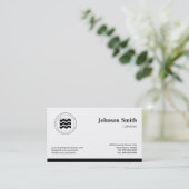 Librarian Black White Changeable Logo Visitekaartje (Staand voorkant)